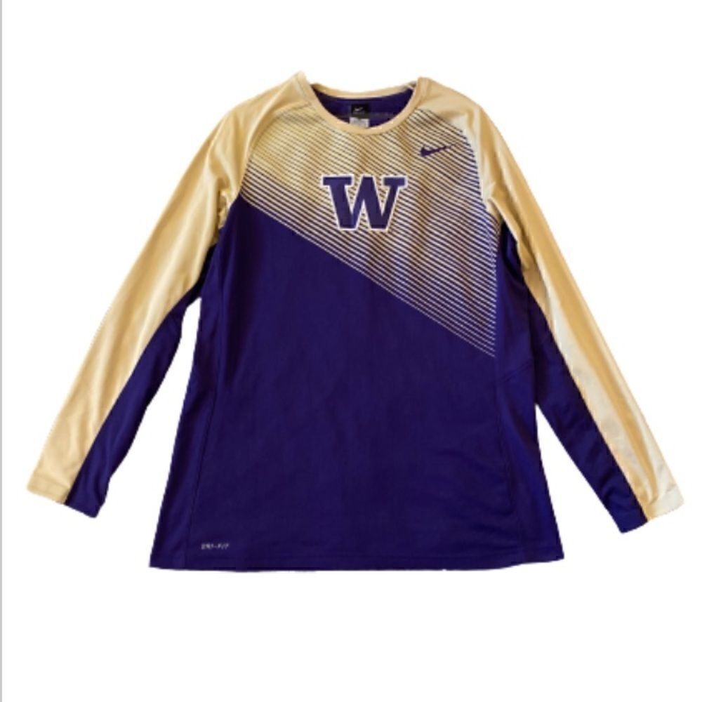 Nike Washington Huskies Long Sleeve Fearless Shootaround Shirt Size XL